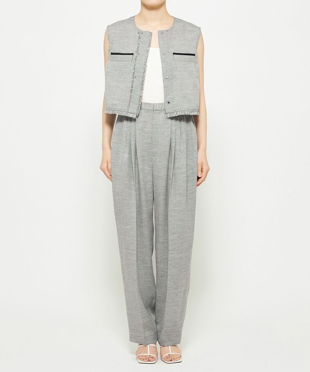 uncrave リネンライクツイル ジレブラウス 