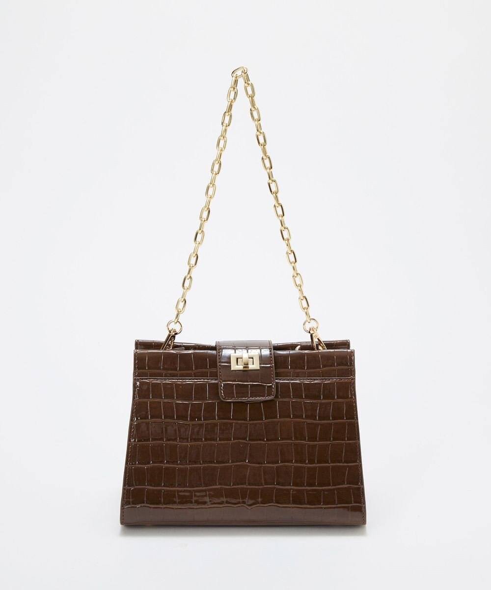 TOPKAPI 【TREASURE TOPKAPI】クロコ エナメル 2way ハンドバッグ 