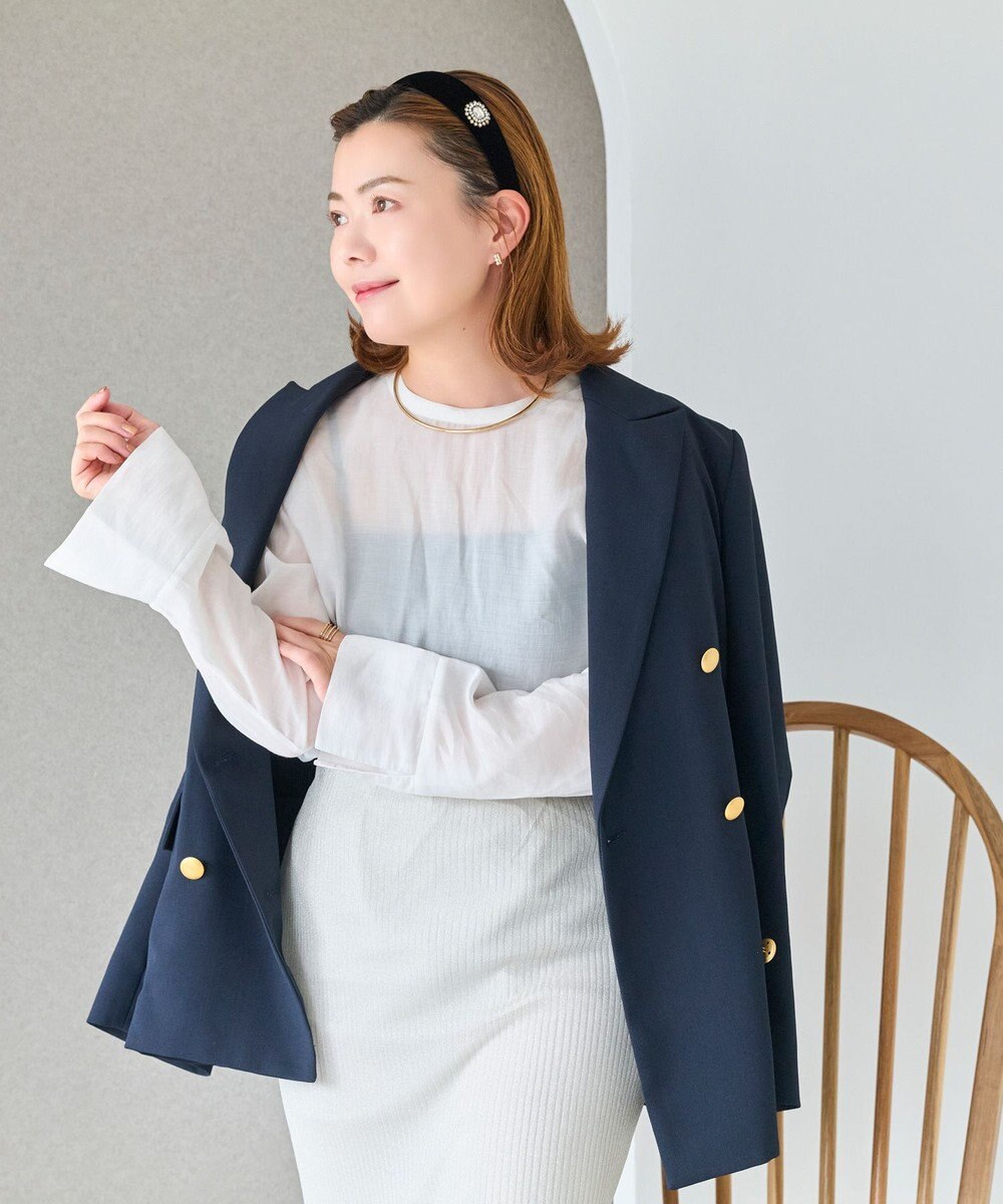 Phoebe <オンワード限定セット>パール&バーライトフィットイヤリング×クラッシービジューカチューシャ ゴールド 