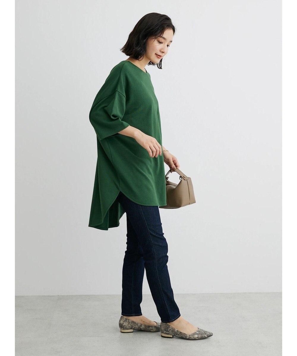 Green Parks ミニ裏毛バックカシュクール半袖チュニック 