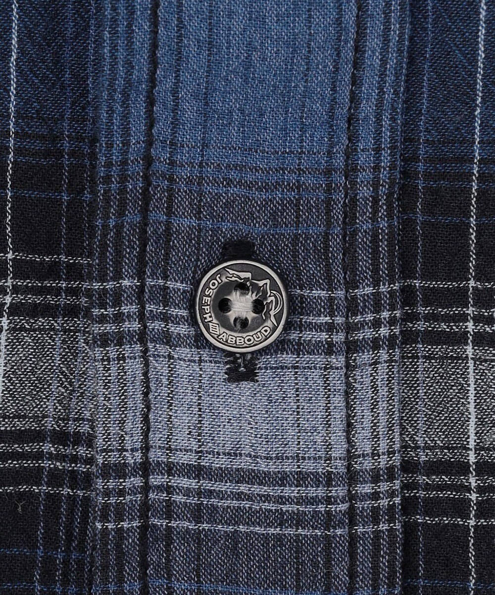 JOSEPH ABBOUD MOUNTAIN 【日本素材/ドライタッチ/軽量/オーガニックコットン】ドライチェック アウトドアシャツ 