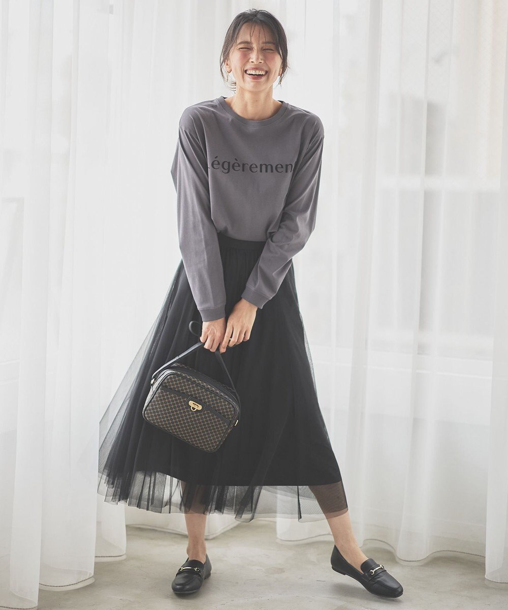 ANY 【ウエストゴム】チュールフレアースカート 