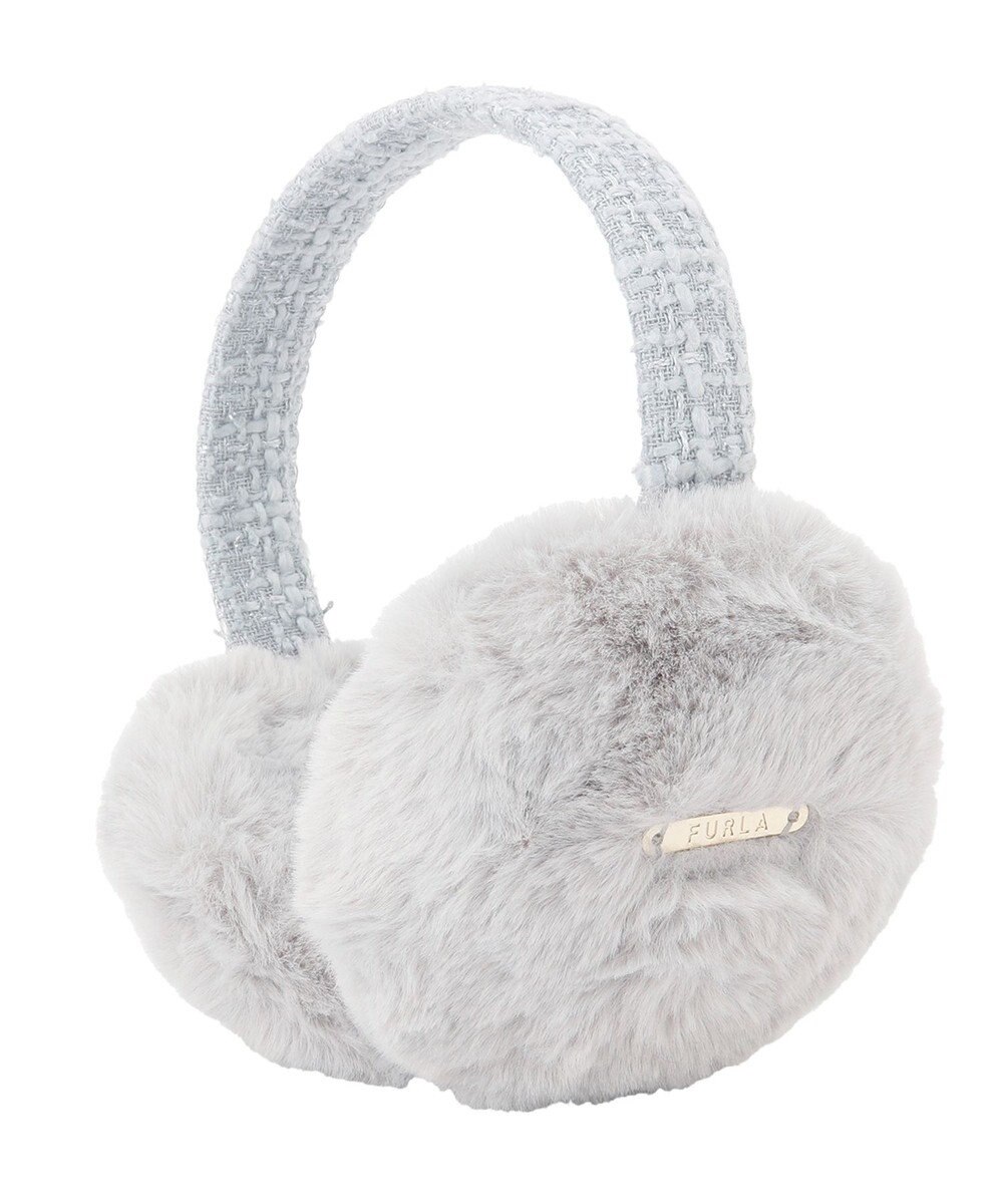 MOONBAT FURLA フェイクファーイヤマフ ツイードアーム 