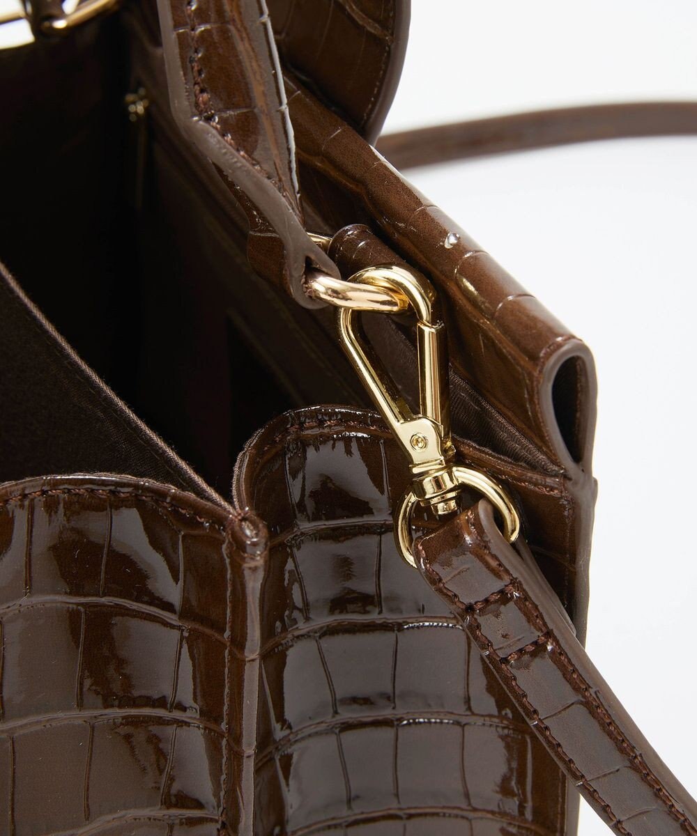 TOPKAPI 【TREASURE TOPKAPI】クロコ エナメル 2way ハンドバッグ 