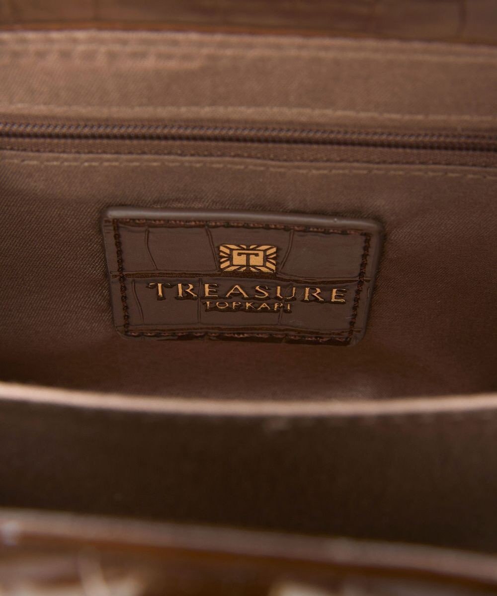 TOPKAPI 【TREASURE TOPKAPI】クロコ エナメル 2way ハンドバッグ 