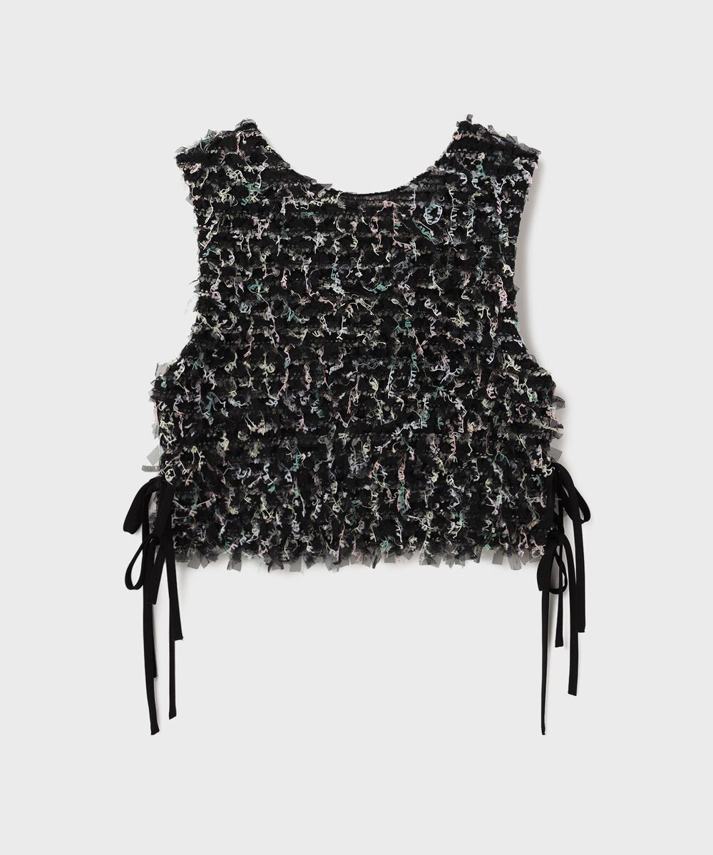 GRACE CONTINENTAL フリンジチュールベスト 