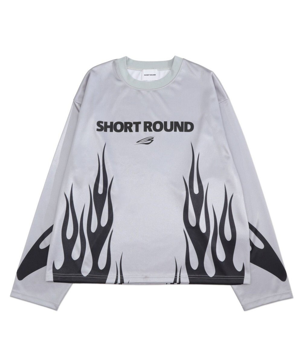 WEGO 【ユニセックス着用ITEM】ファイヤーパターンゲームロゴT（長袖） 