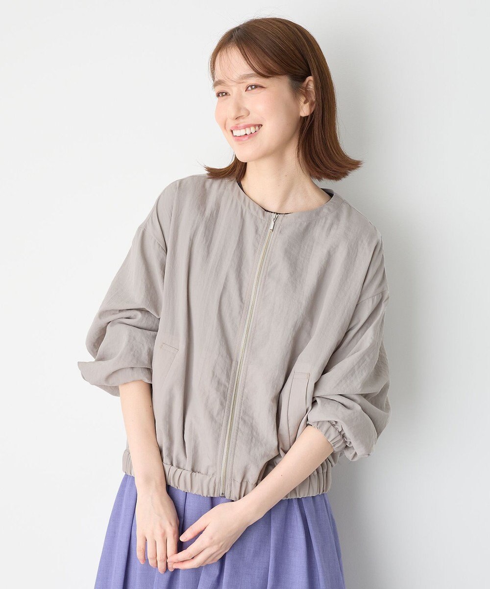 ANY 【手洗い可/UVケア】ノーカラーシアーブルゾン 