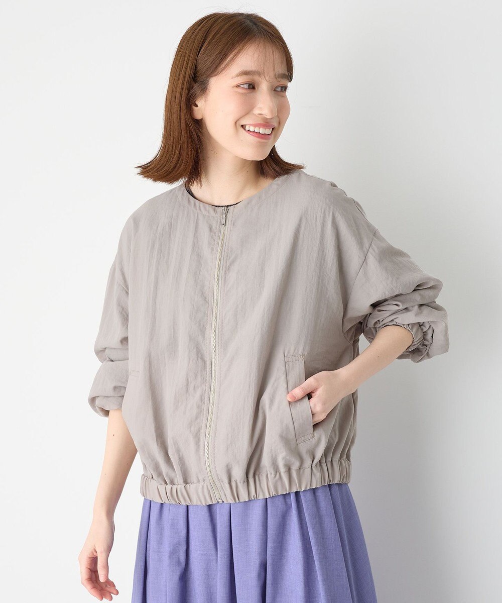 ANY 【手洗い可/UVケア】ノーカラーシアーブルゾン 