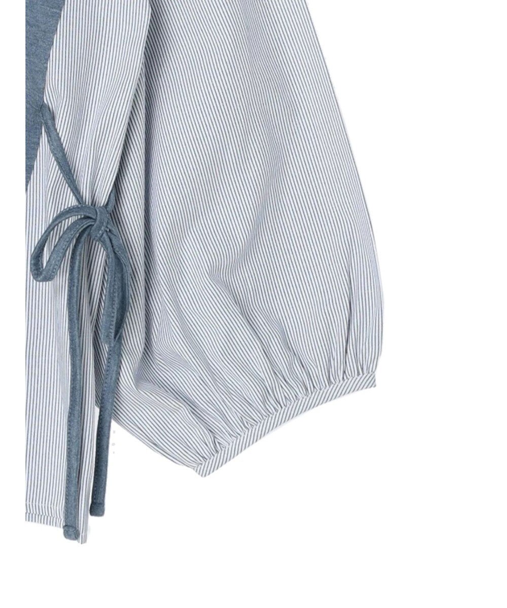 Green Parks 布帛ドッキング脇リボンプルオーバー 