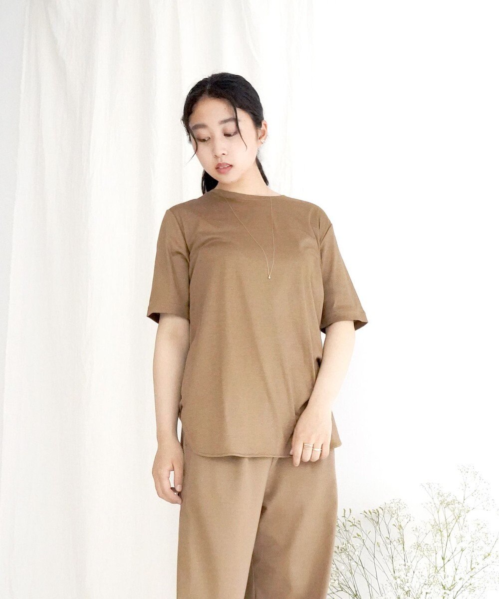 洗える しなやか光沢感 草木染め 肌触りの良いテンセルコットン ラウンドtシャツ Kiso ファッション通販 公式通販 オンワード クローゼット