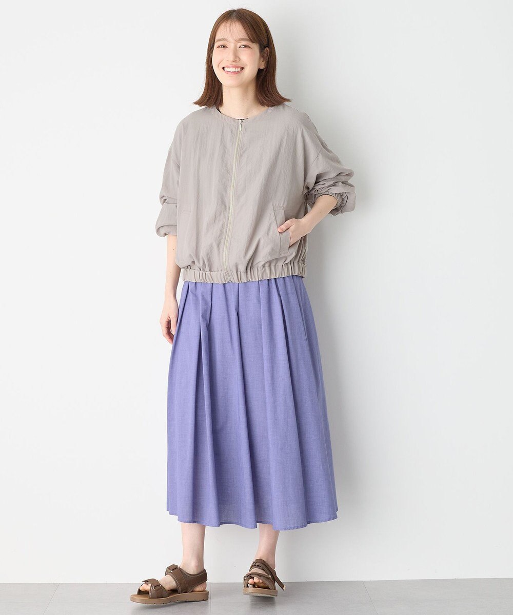 ANY 【手洗い可/UVケア】ノーカラーシアーブルゾン 