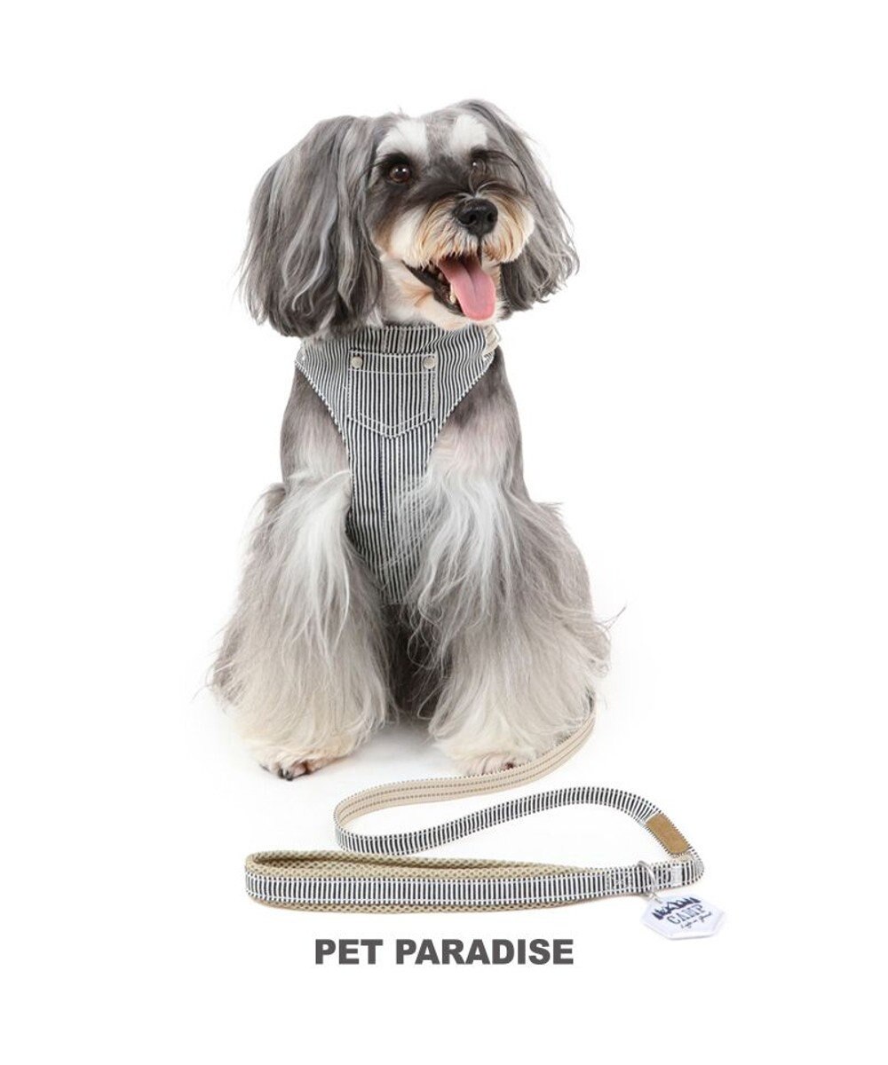 PET PARADISE ペットパラダイス ヒッコリー スリム ハーネス＆リード SS 小型犬 紺(ネイビー・インディゴ)