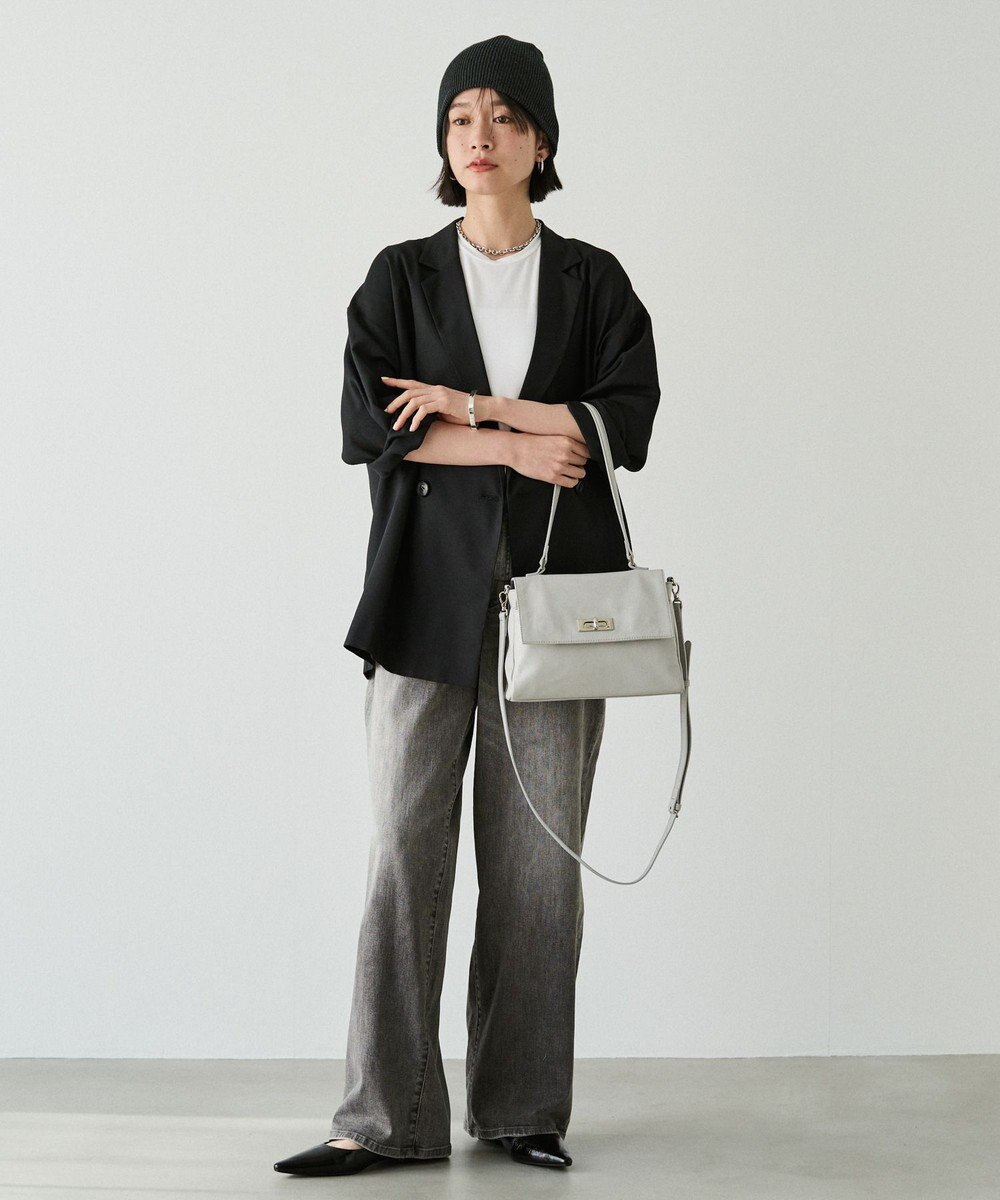 russet ソフトレザーフラップミニトートバッグ(CE-1674) 