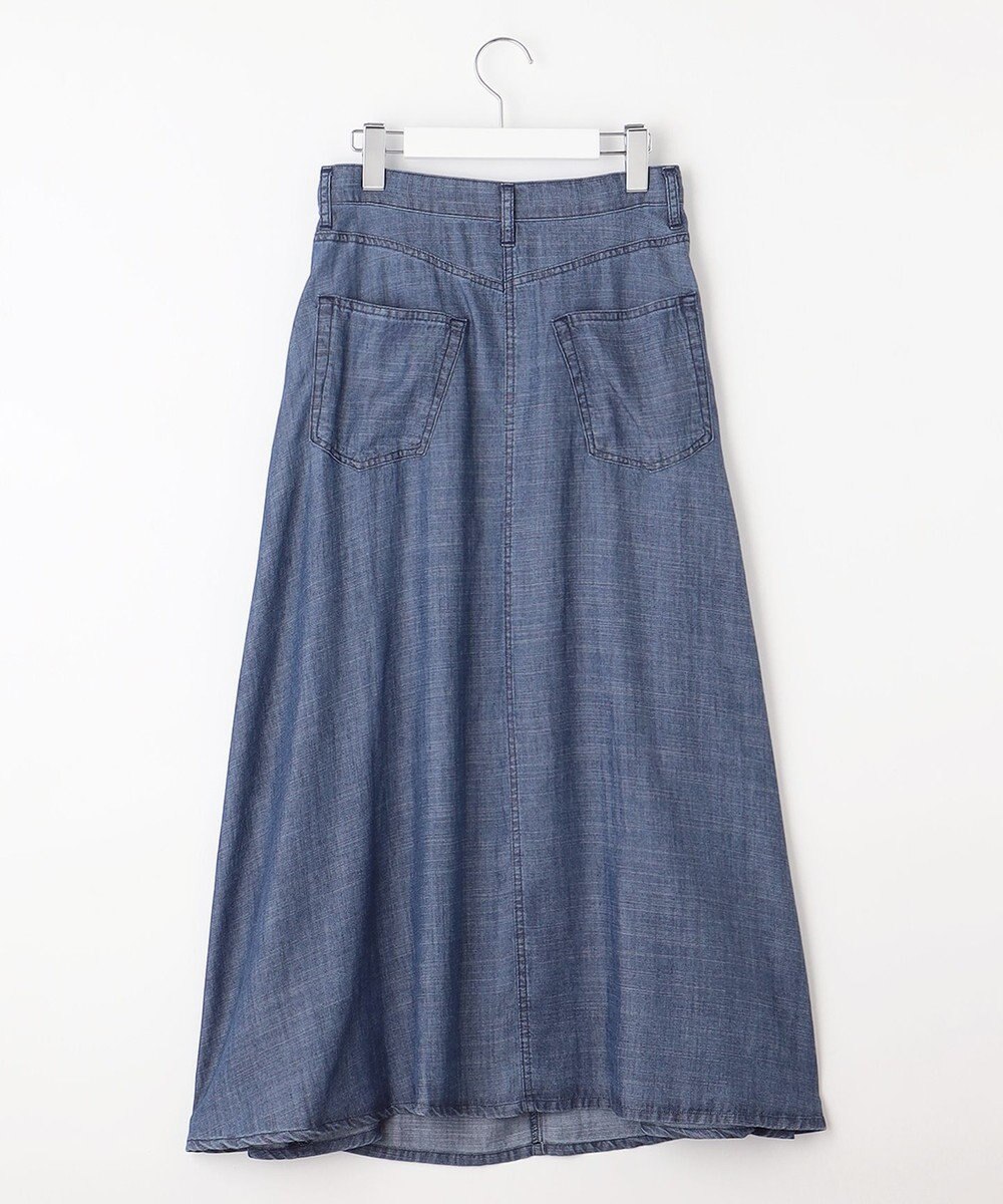 自由区 L 【洗える】テンセルリネンデニム  スカート 
