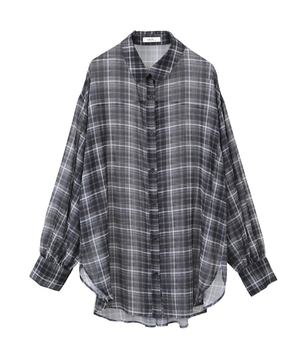 earth music&ecology シアーチェックシャツ 