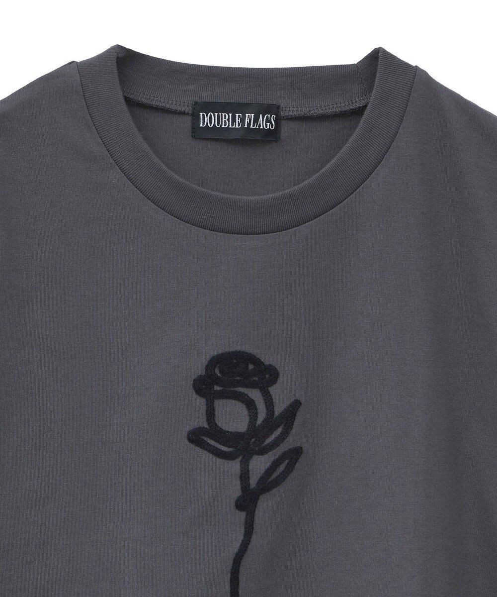 Green Parks ・ＤＯＵＢＬＥ　ＦＬＡＧＳ　ローズチェーン刺繍ＴＥＥ 