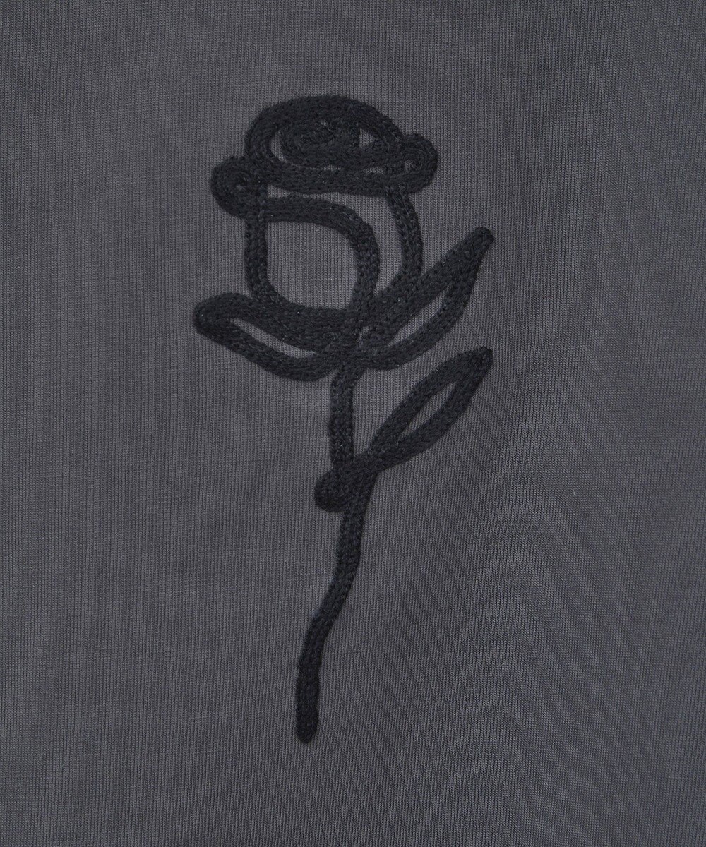 Green Parks ・ＤＯＵＢＬＥ　ＦＬＡＧＳ　ローズチェーン刺繍ＴＥＥ 