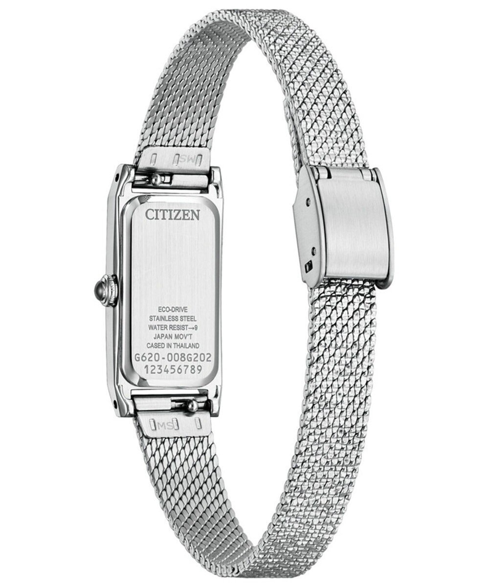 CITIZEN 【替えバンド付き2way 限定モデル】電池交換不要のスリムなスクエアモデル EG7040-74D 