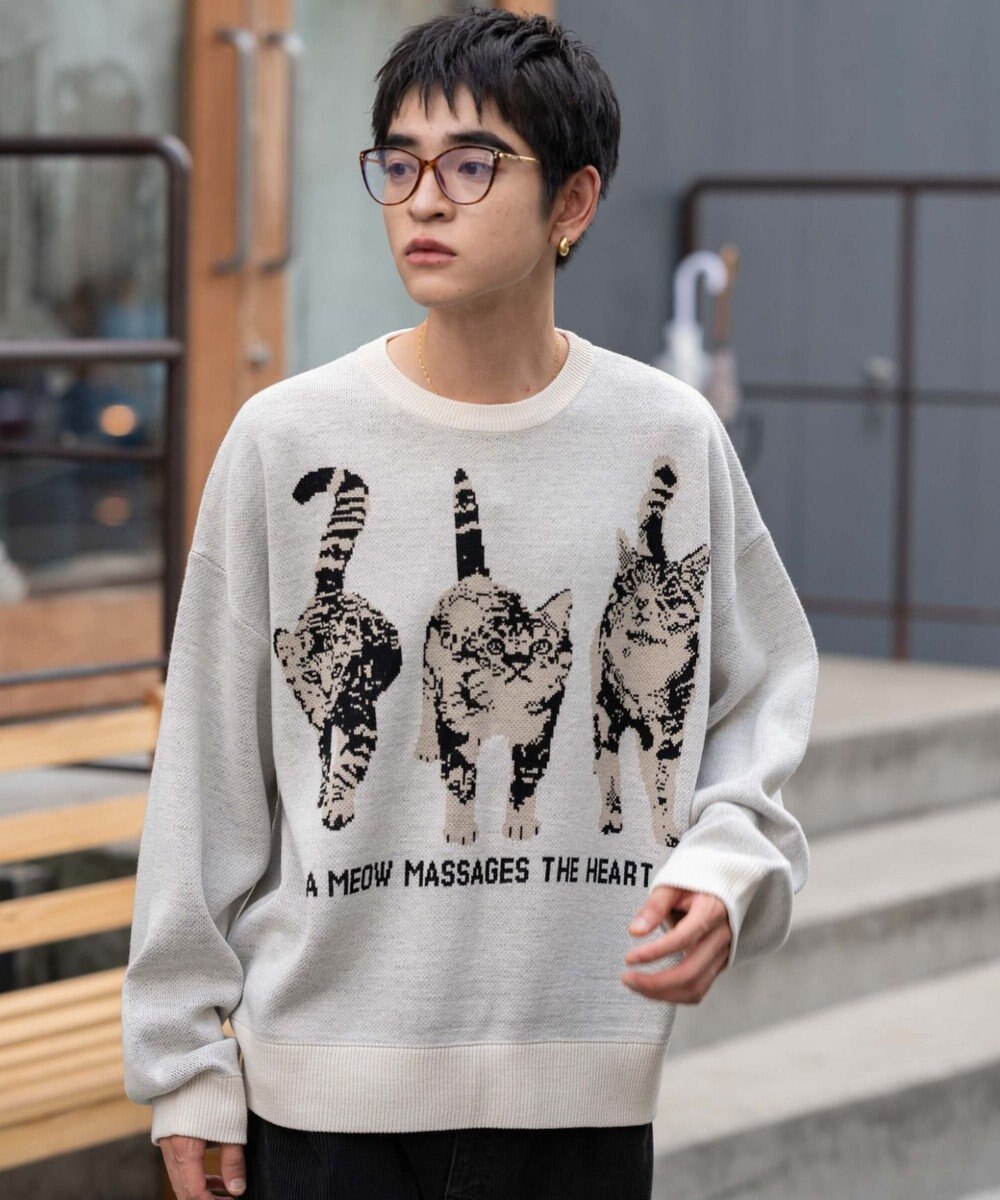 WEGO アニマルジャガードニットプルオーバー 