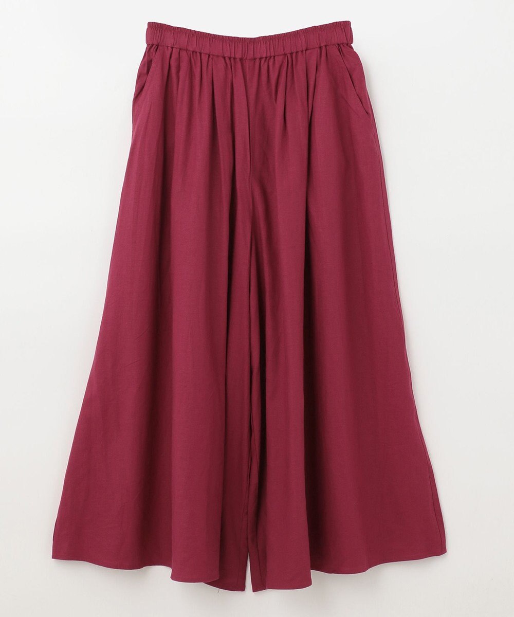 ANY 【接触冷感・UVケア】清涼リネン ガウチョパンツ 