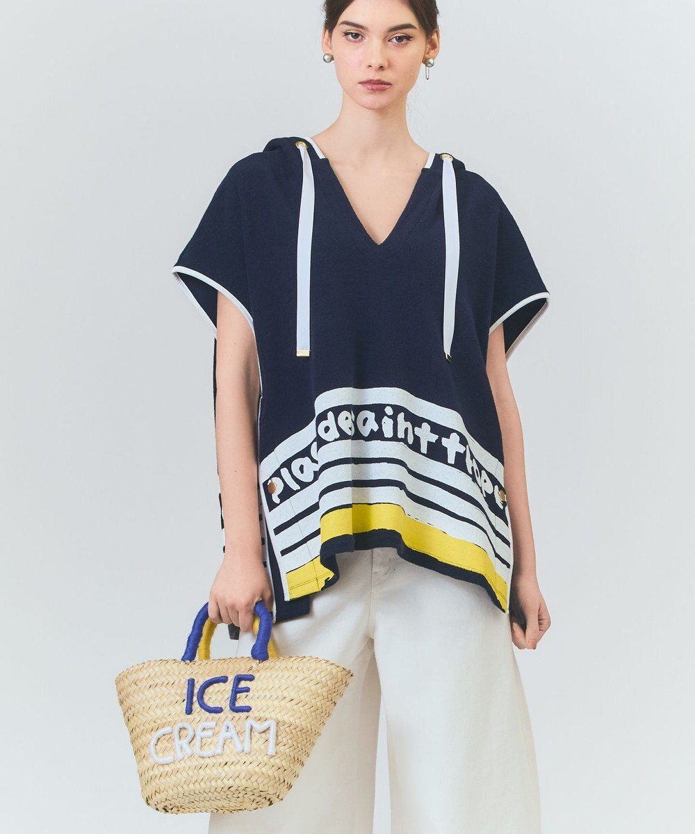 GRACE CONTINENTAL パイルポンチョフーディ 