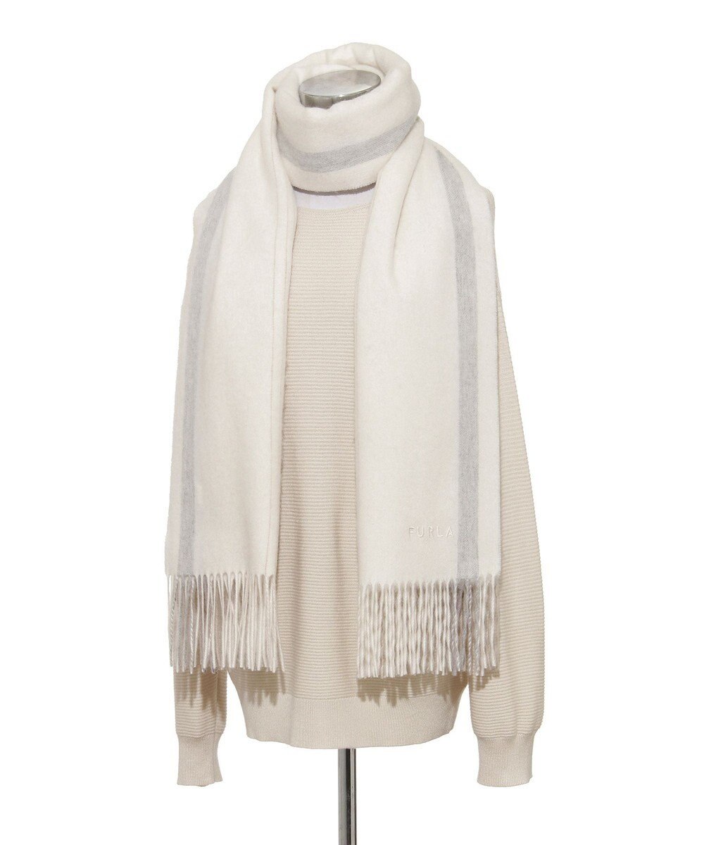 MOONBAT FURLA(フルラ）ウール100％ オンブレー カラーブロック ストール 