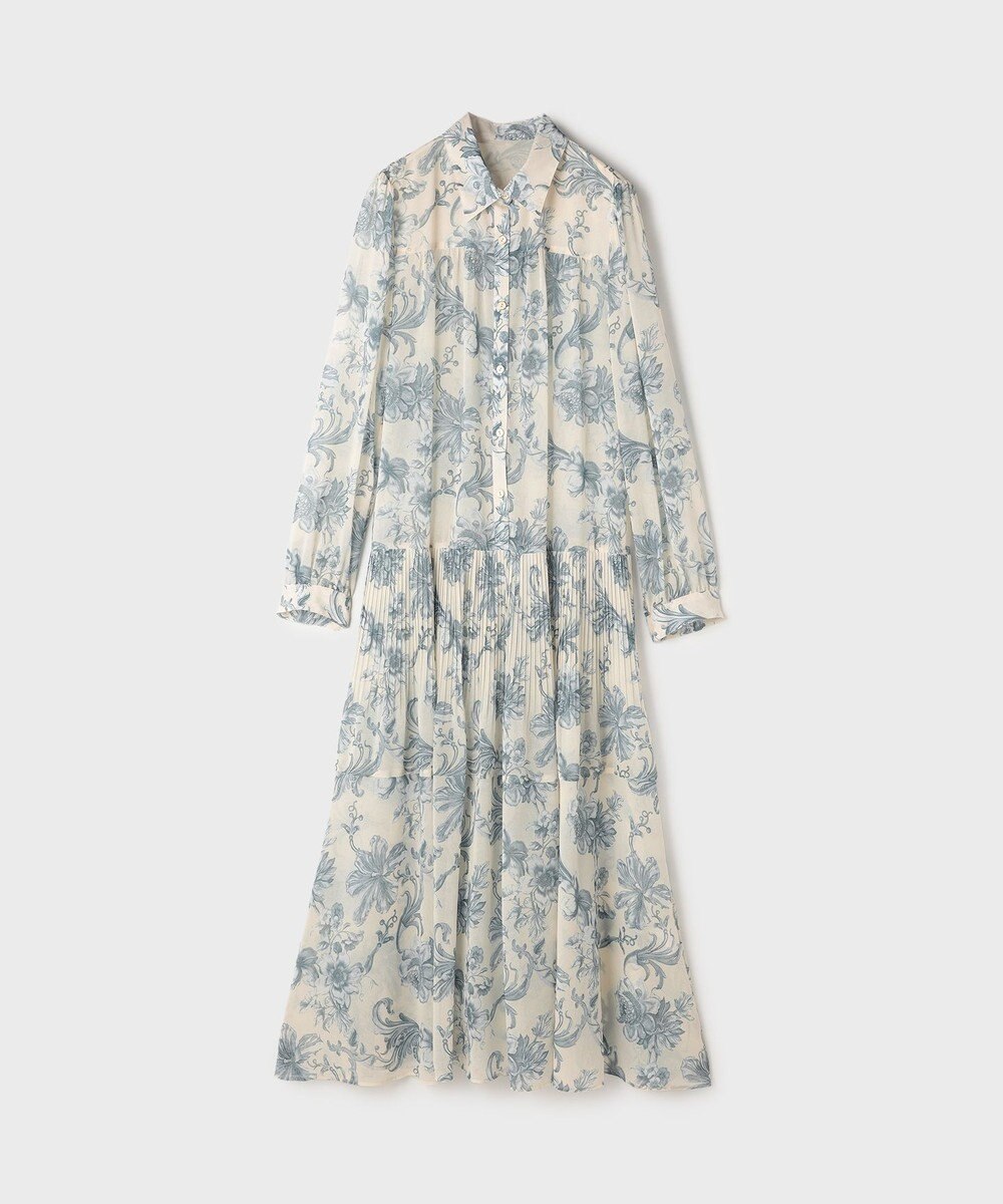 GRACE CONTINENTAL フラワープリントプリーツワンピース 