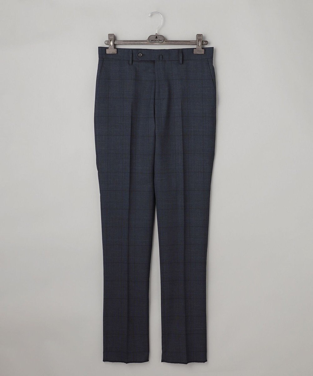 GOTAIRIKU シワになりにくい【御幸毛織/みゆきけおり】DRYSPINNER 平織スーツ_ネイビー格子 