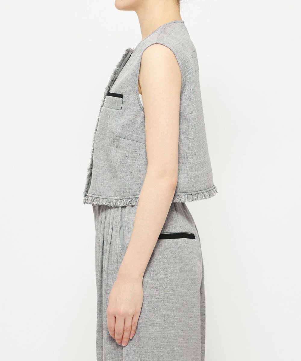 uncrave リネンライクツイル ジレブラウス 