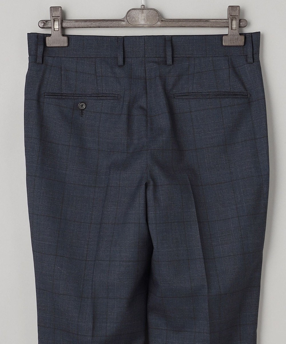 GOTAIRIKU シワになりにくい【御幸毛織/みゆきけおり】DRYSPINNER 平織スーツ_ネイビー格子 