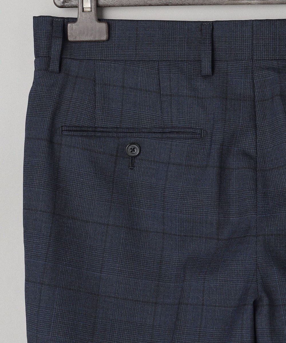 GOTAIRIKU シワになりにくい【御幸毛織/みゆきけおり】DRYSPINNER 平織スーツ_ネイビー格子 