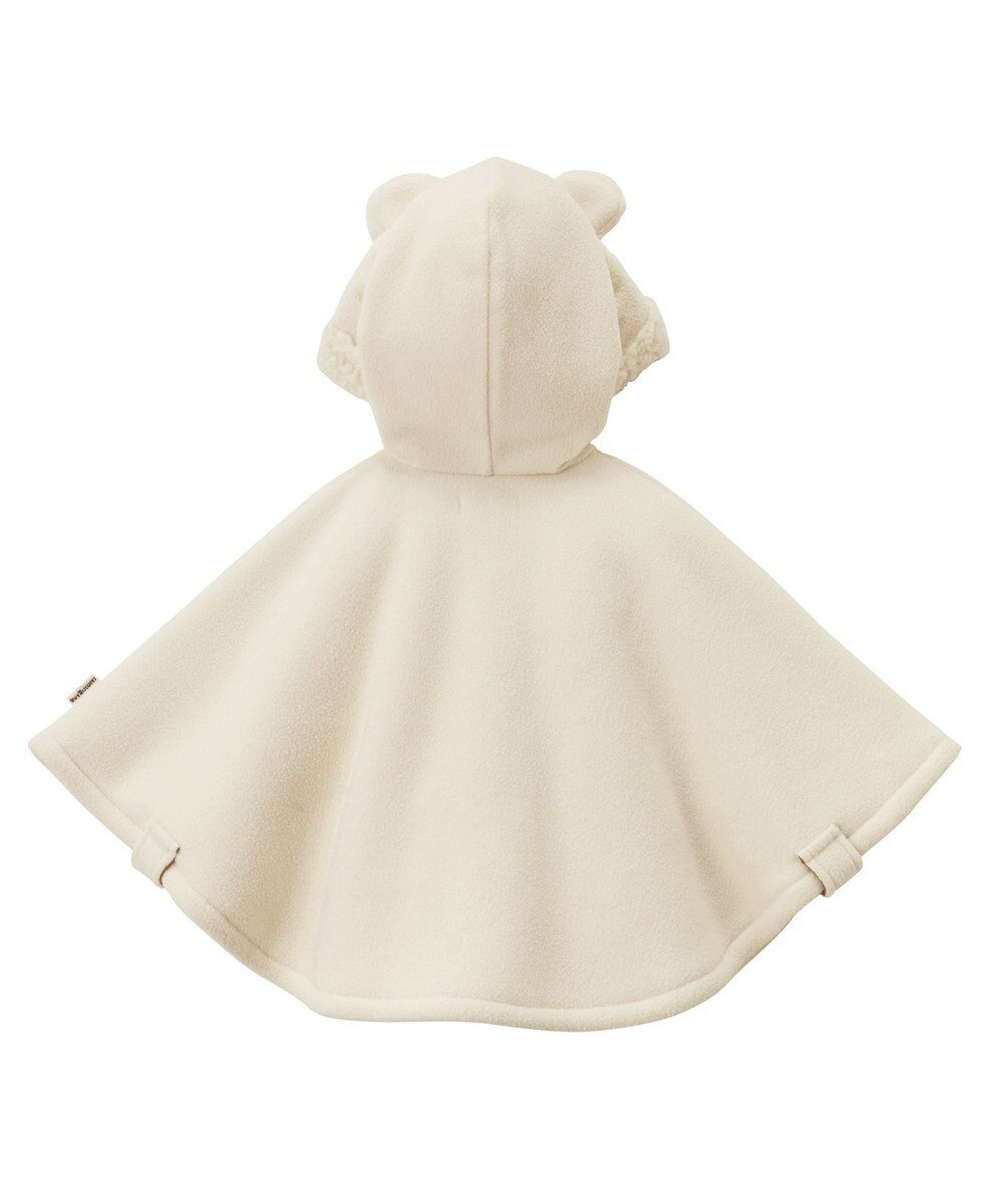 MIKI HOUSE HOT BISCUITS 【70-90cm】 お耳付きボアフリース ダッフルマント 