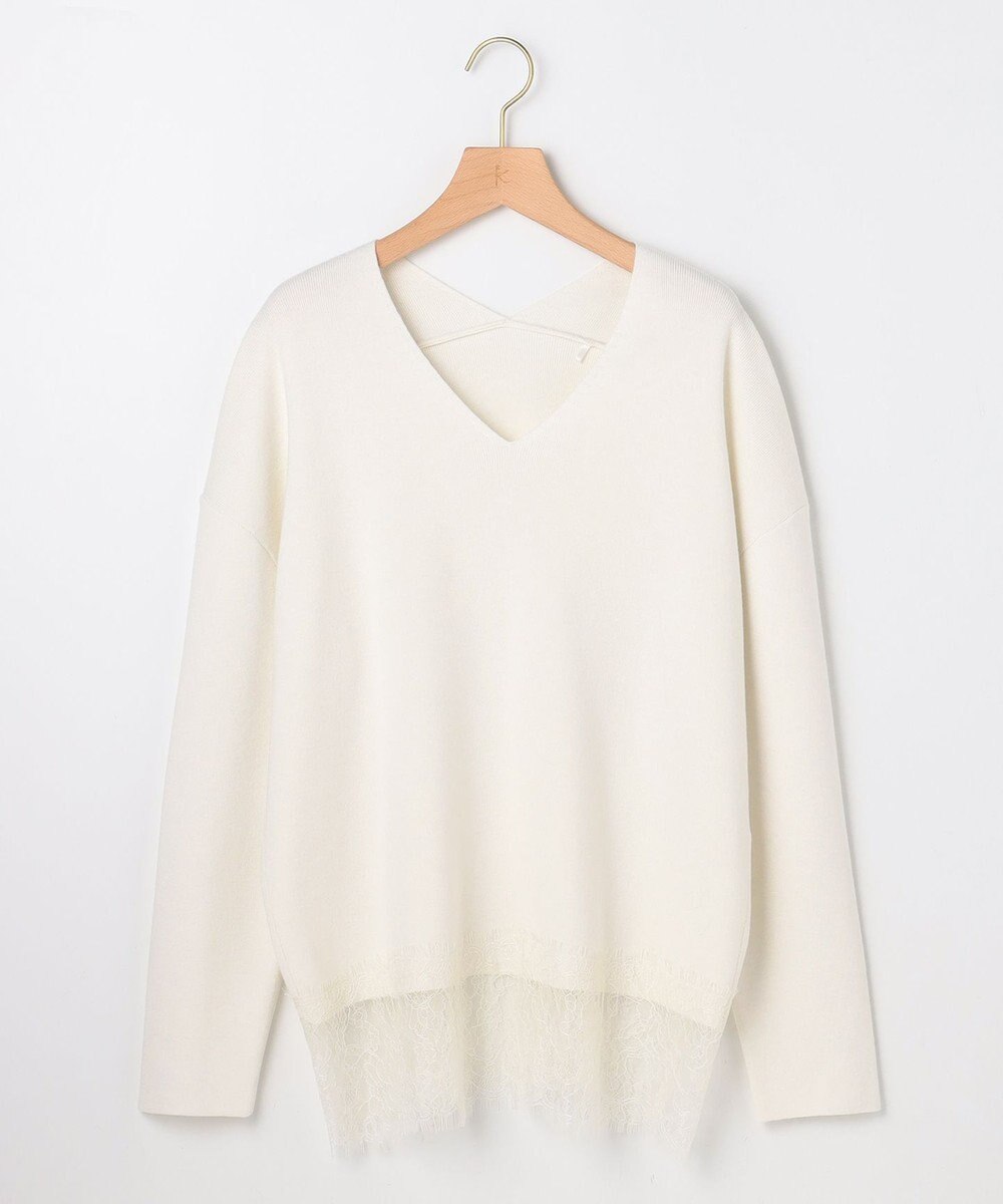 組曲 S レースモチーフニットプルオーバー 