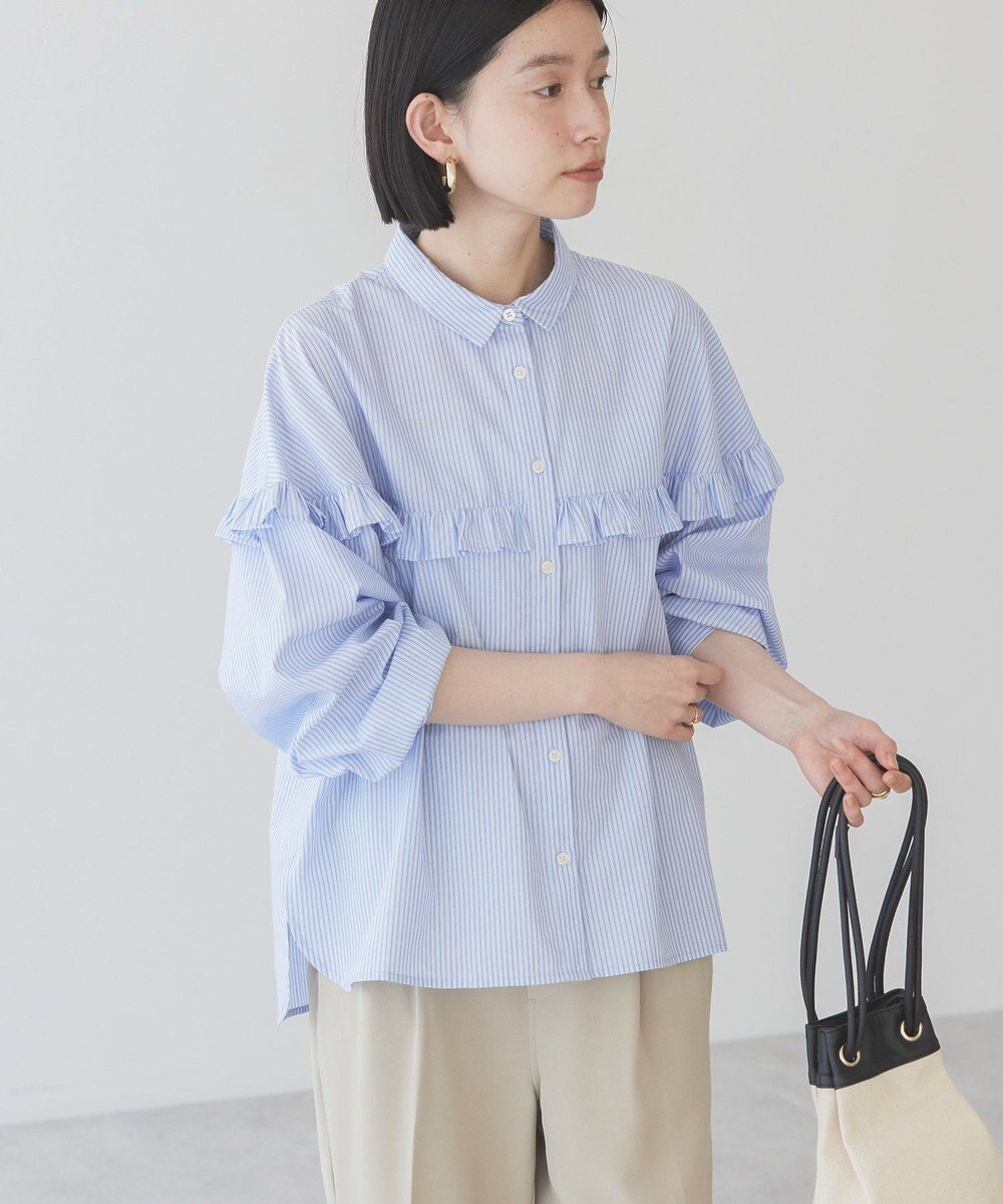 AMERICAN HOLIC イージーケアフリルシャツ 