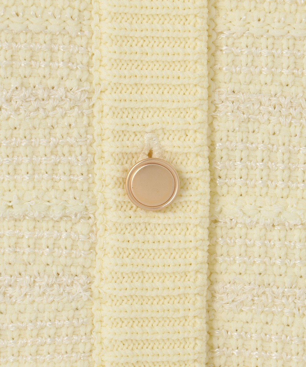 自由区 【WEB限定カラーあり・洗える】テクスチャーコットンブレンドニット アウター 