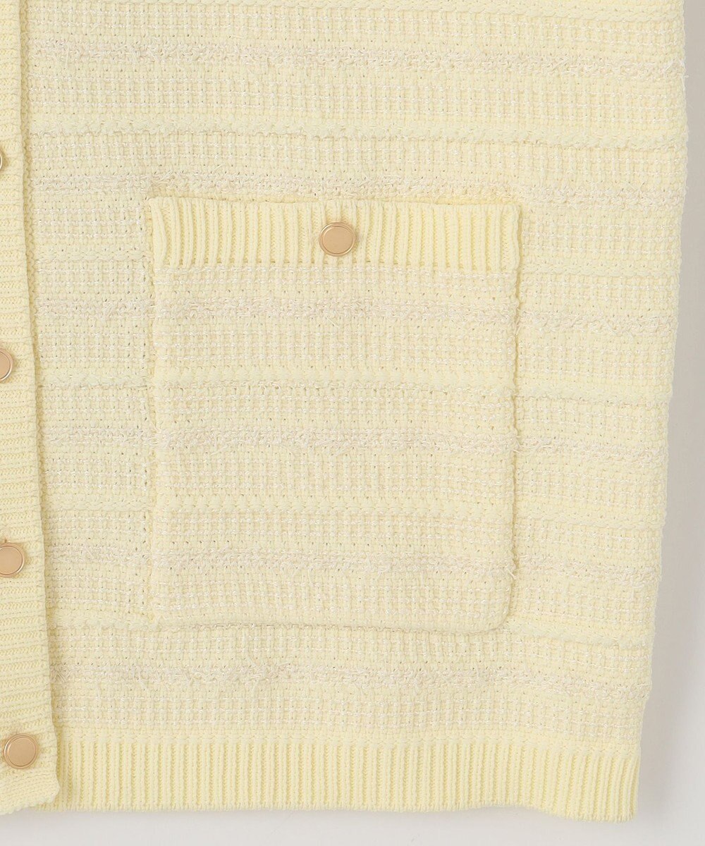 自由区 【WEB限定カラーあり・洗える】テクスチャーコットンブレンドニット アウター 