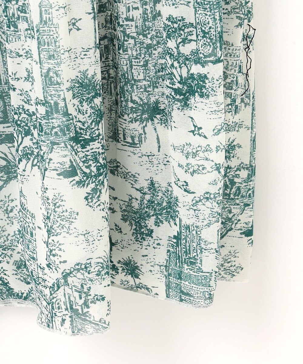 自由区 【カタログ掲載・洗える】ランドスケーププリント スカート 