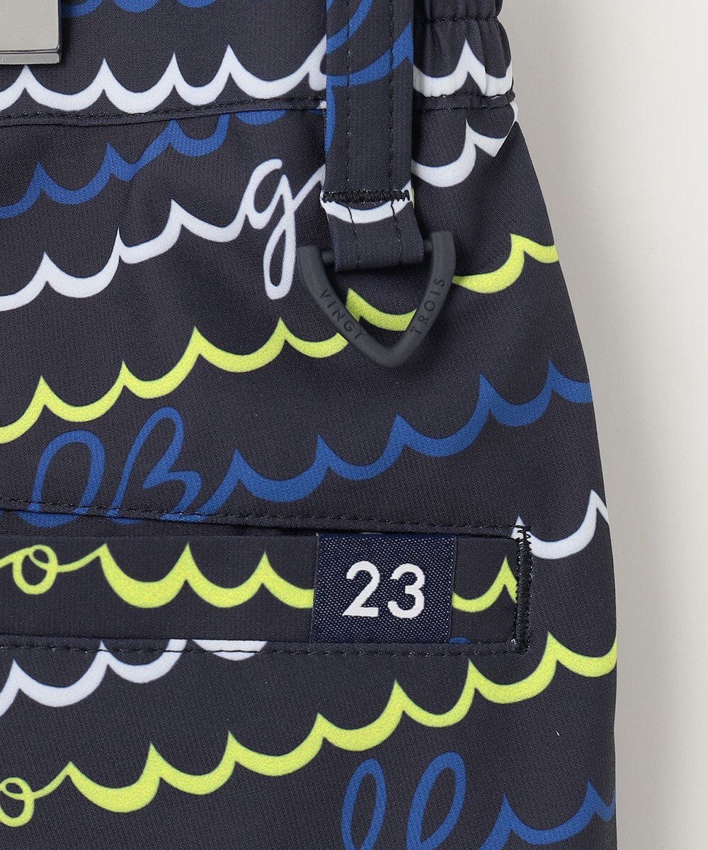 23区GOLF 【MEN】【ストレッチ・撥水】ウェーブロゴ柄 ハーフパンツ 