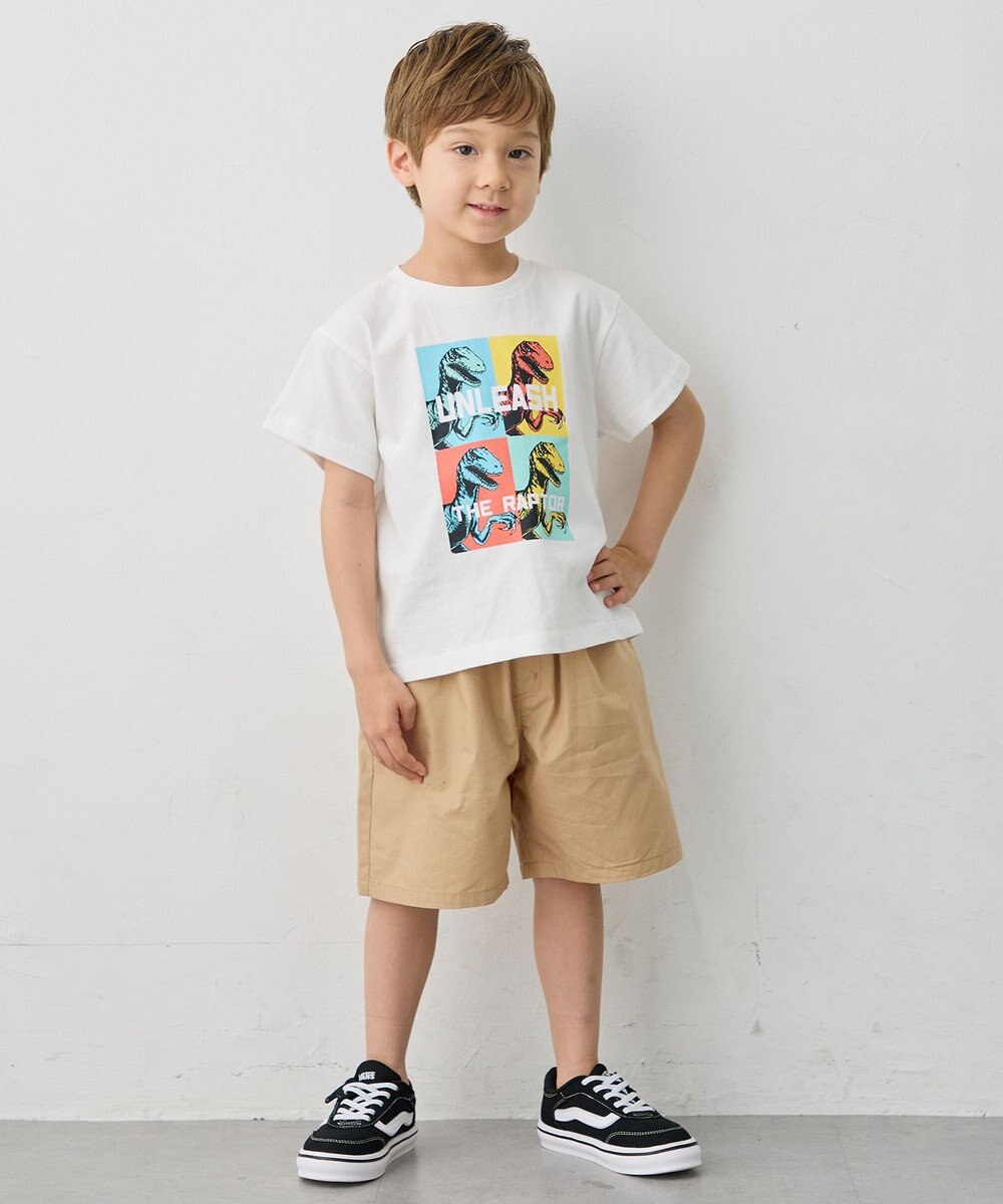 ANY KIDS 【洗濯機可能】恐竜プリント 半袖Tシャツ 