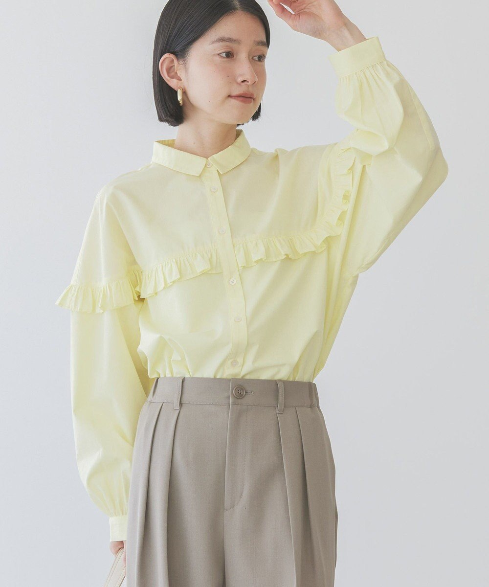 AMERICAN HOLIC イージーケアフリルシャツ 