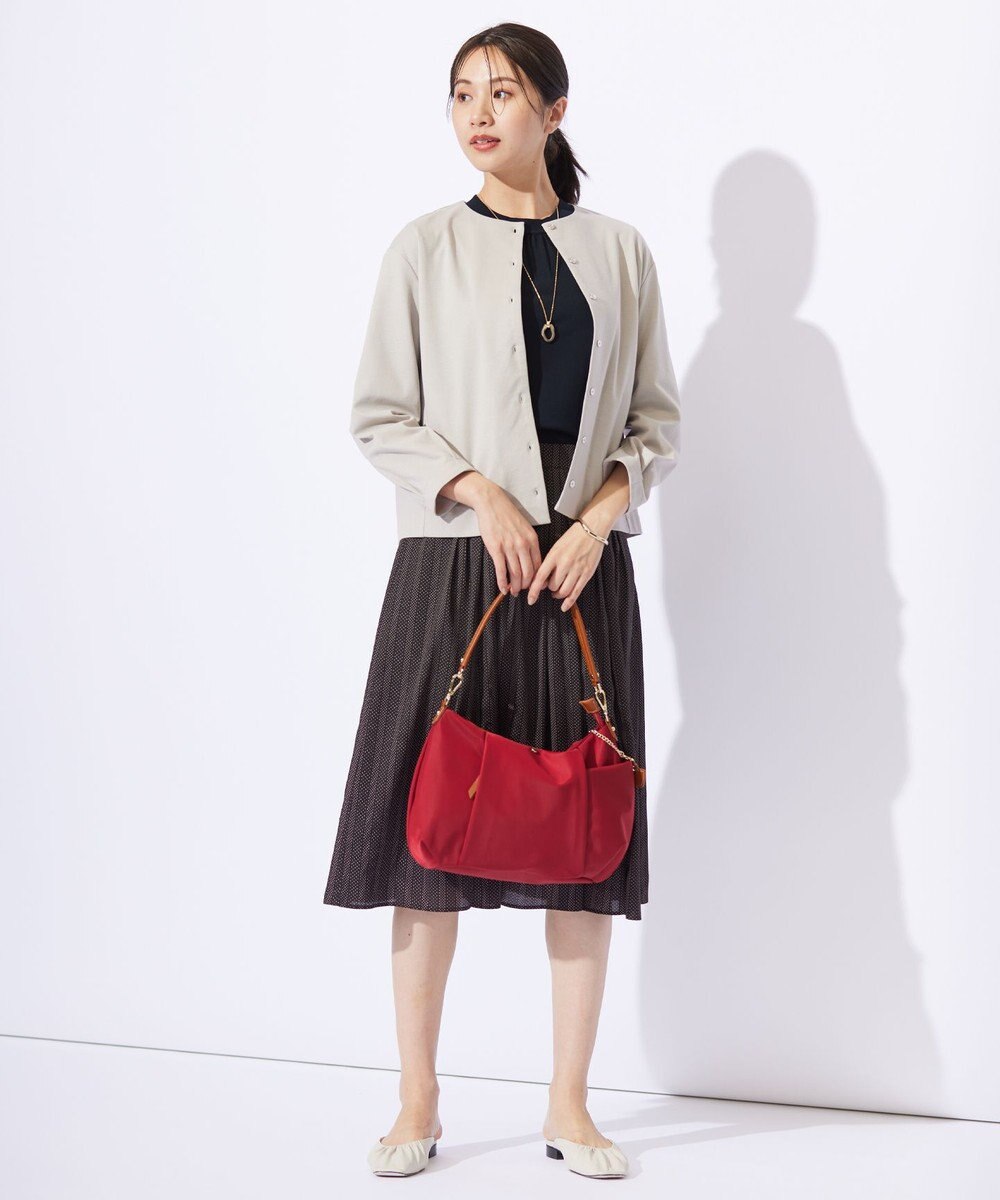 J.PRESS LADIES L 【洗える】レーヨンエリートストレッチ ギャザースリーブ ニット 