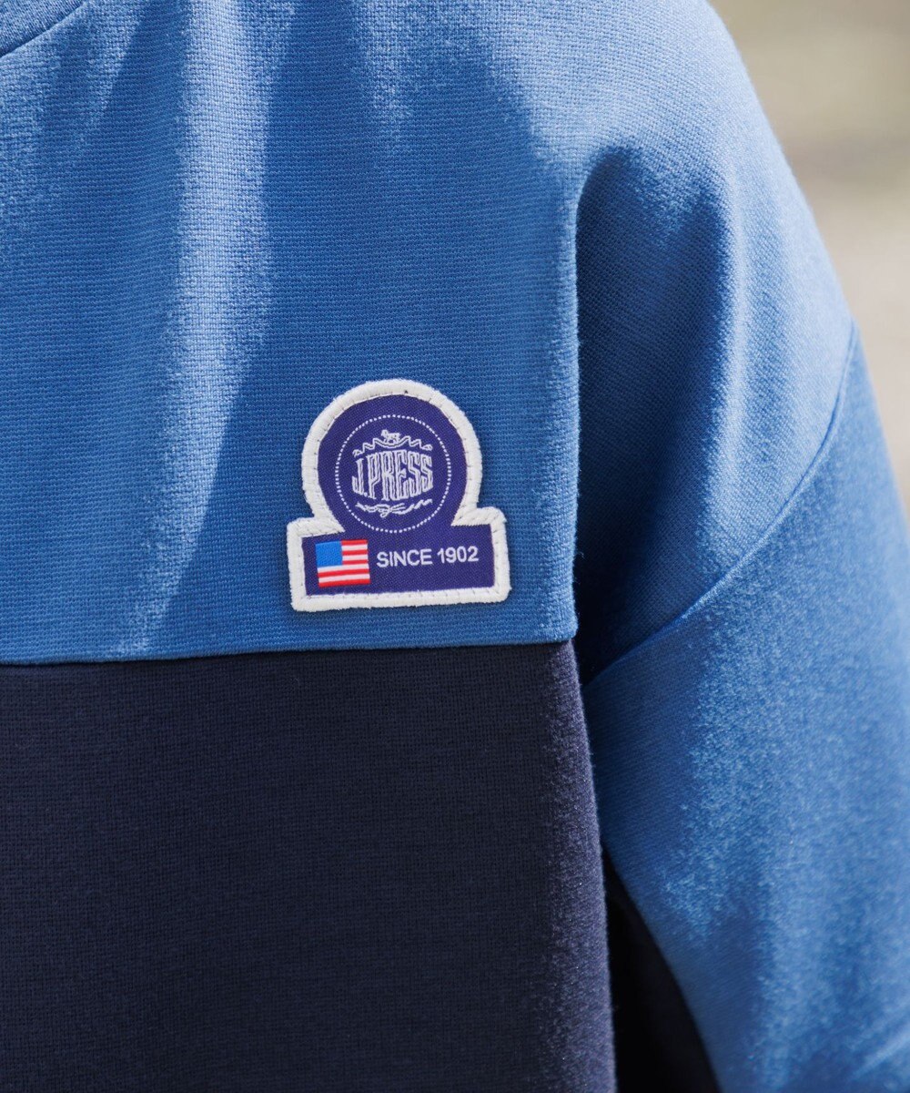 J.PRESS KIDS 【吸水速乾】【140-170cm】ポンチローマ トリコロール 切替Ｔシャツ 