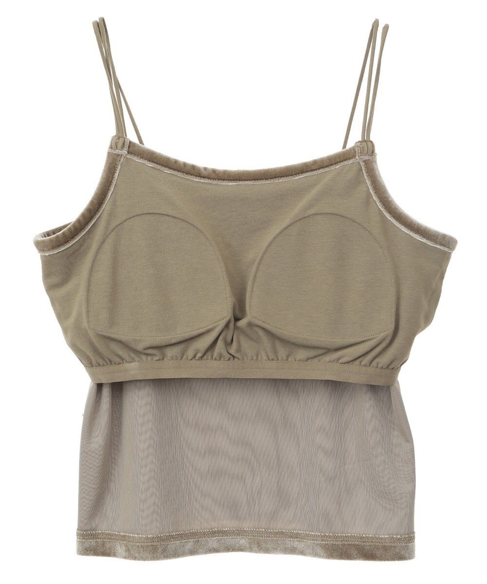 AMERICAN HOLIC カップ付き ベロアショートキャミソール 