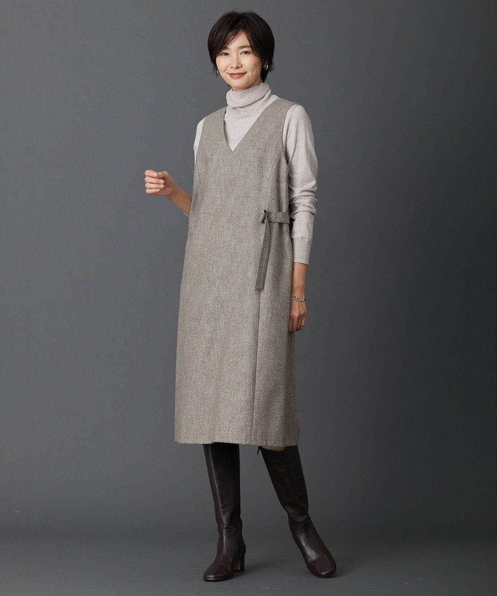 J.PRESS LADIES シャンブレーツイル ジャンパースカート 