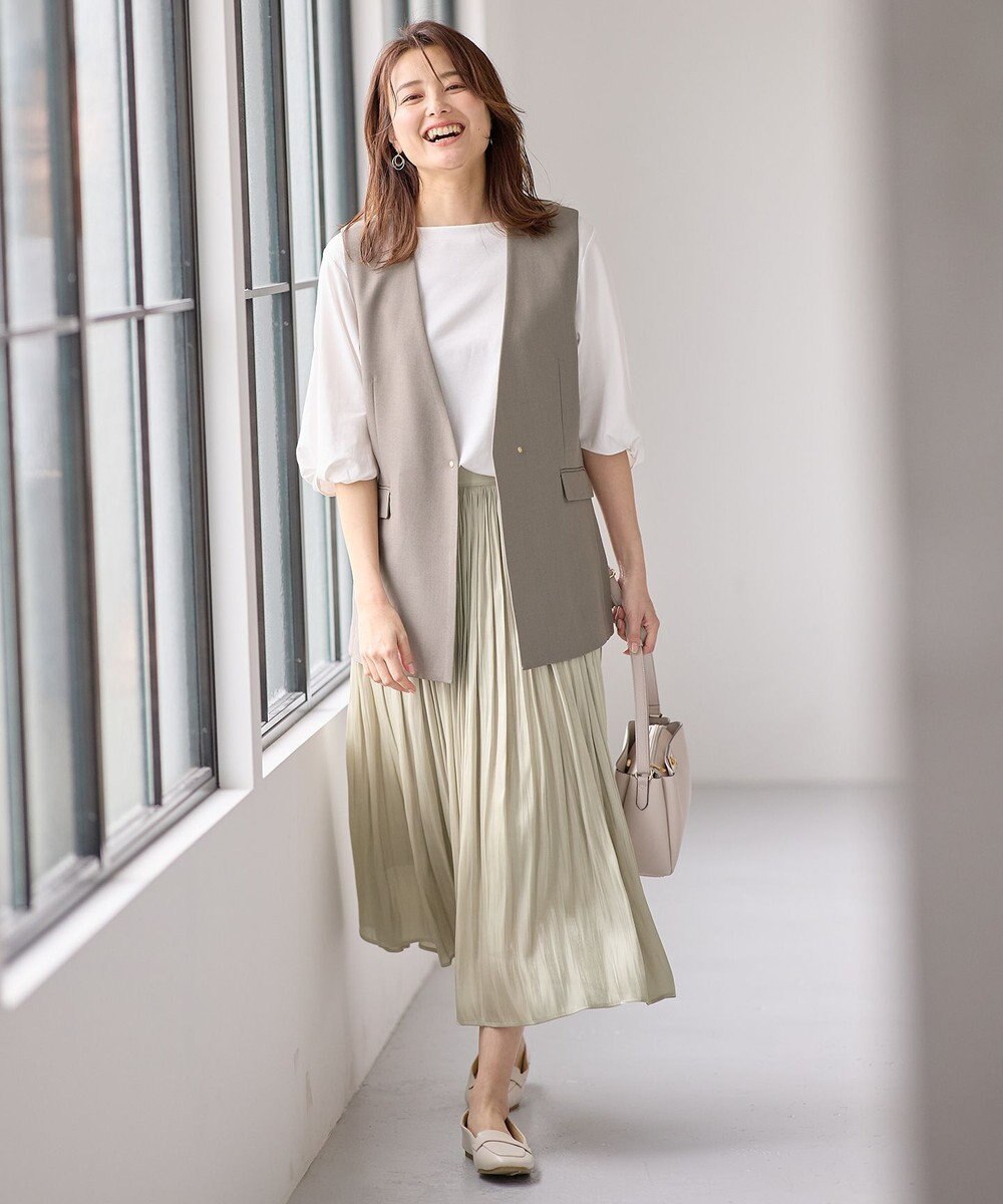 ANY 【セットアップ可能/ストレッチ】イージーケアジレ 