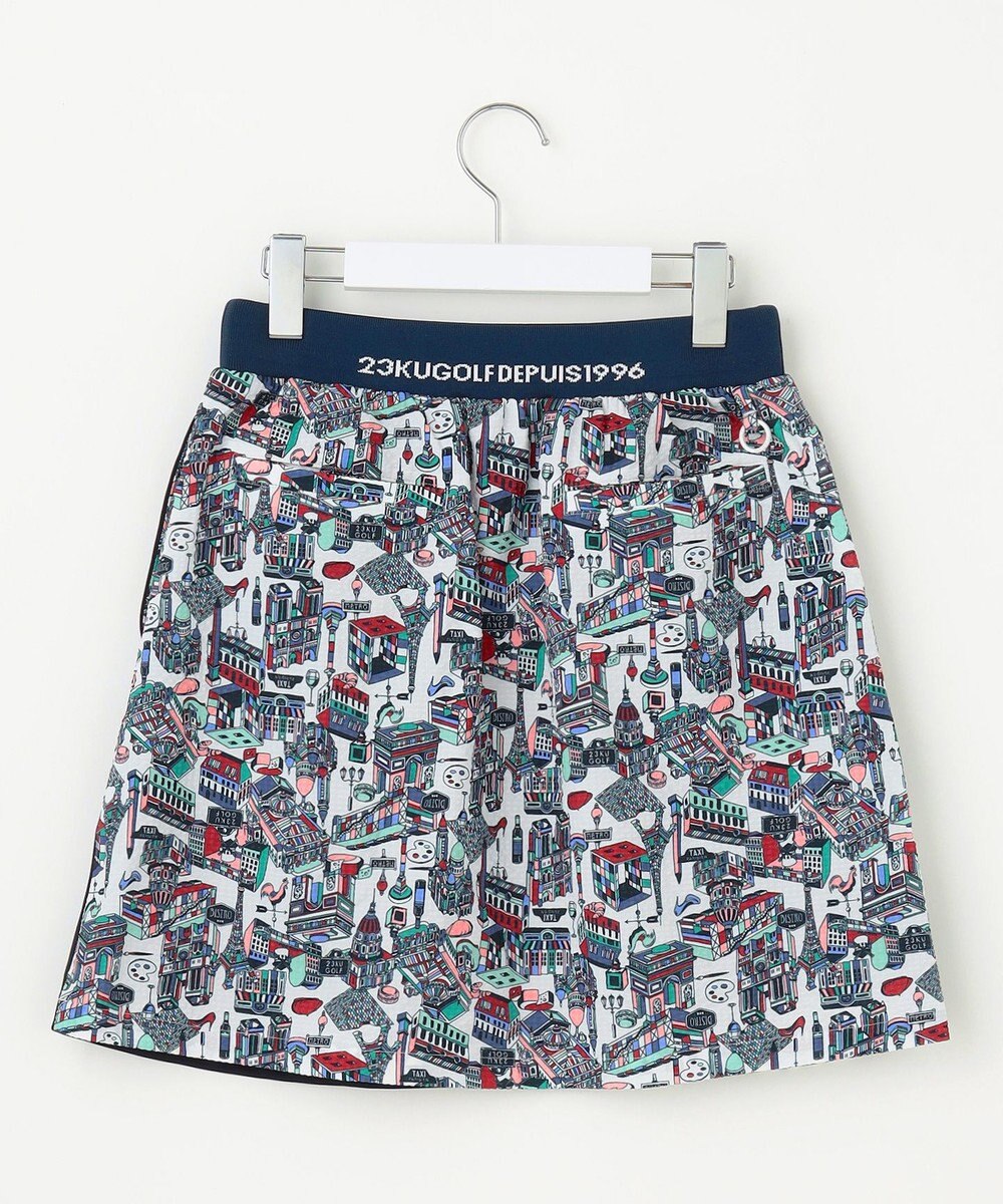 23区GOLF 【WOMEN】【撥水】パリマップ総柄スカート 