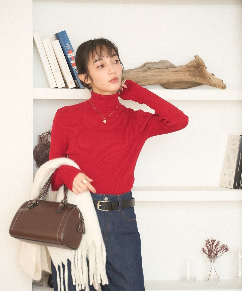 WEGO 【手洗い可】タートルネックニット 