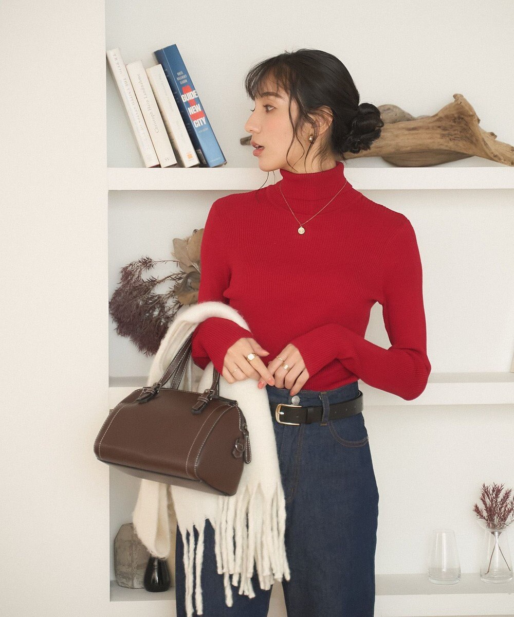 WEGO 【手洗い可】タートルネックニット 