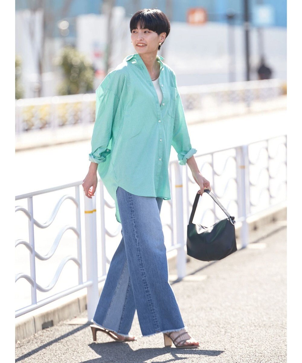 AMERICAN HOLIC ＵＶカット加工バックタックシャツチュニック 